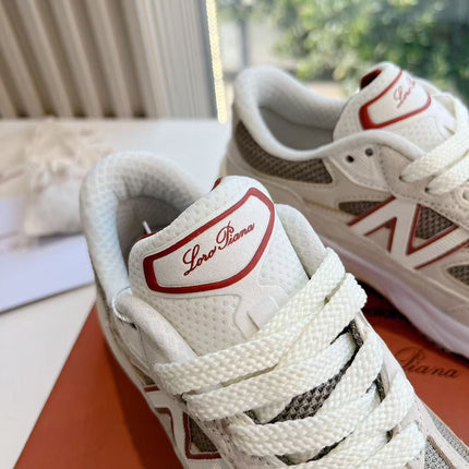 LP&NB CLASSIC BISCUIT SNEAKERS WHITE SUEDE
