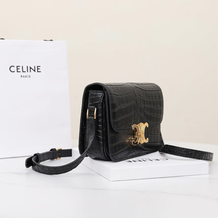 TRIOMPHE TEEN 18 BLACK ALLIGATOR SKIN