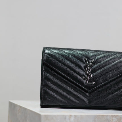 WOC 23 IN BLACK CAVIAR LAMBSKIN SILVER HARDWARE