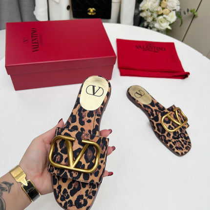 LEOPARD FLAT SLIDE GHW
