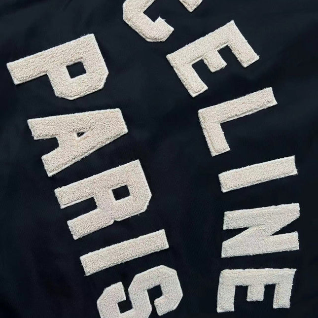 Celine Jackets C Logo Black White Mix Grey Cotton