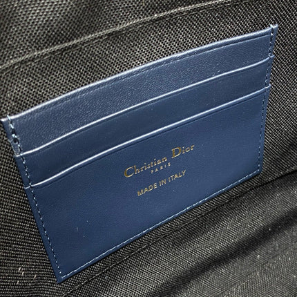 OBLIQUE BOOK TOTE 26 IN DARK BLUE MONOGRAM JACQUARD