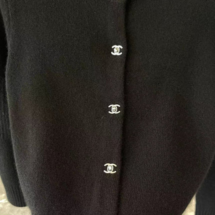 Chanel Black Cashmere Knitted Cardigan
