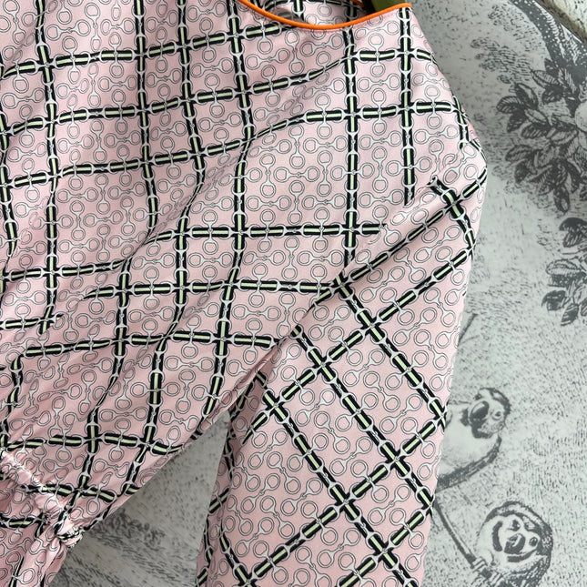 GG Printed Silk Dress Pink Ready To Wear