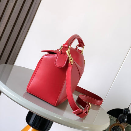 PUZZLE HANDBAG 24 IN RED CALFSKIN