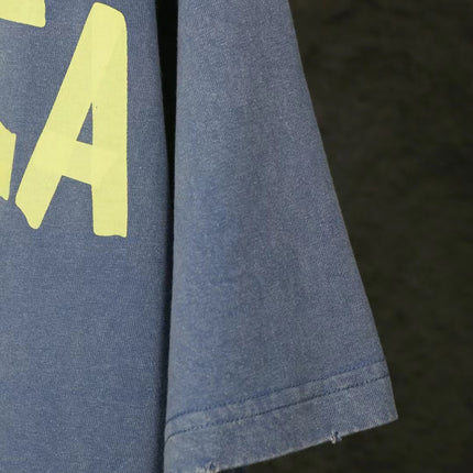 Balen Vintage Logo Blue Jersey T-Shirt