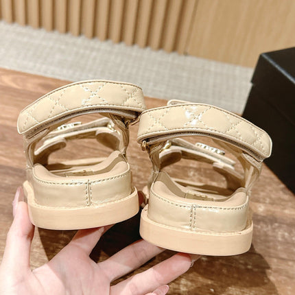 DAD SANDALS IN BEIGE QUILTED CALFSKIN