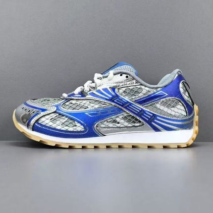 BV SNEAKERS IN SILVER AND BLUE MESH