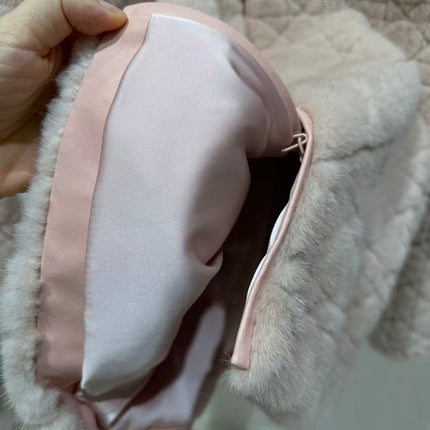 CHANEL 26S QUILTED JACKET IN BEIGE FUR