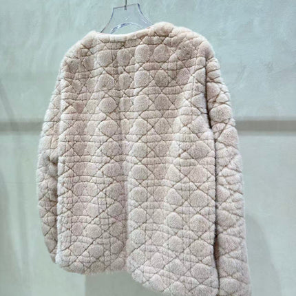 CHANEL 26S QUILTED JACKET IN BEIGE FUR