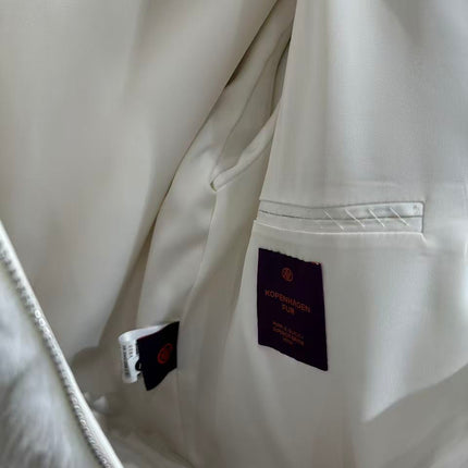 CHANEL 26S QUILTED JACKET IN WHITE FUR