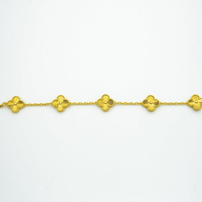 CLOVER GOLD BRACELET 5 MOTIF