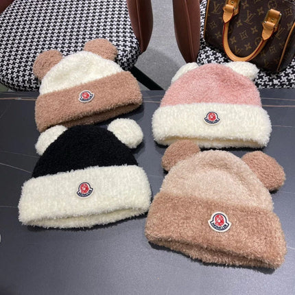 COLORFUL BEANIE HAT IN RABBIT FUR AND WOOL 437685