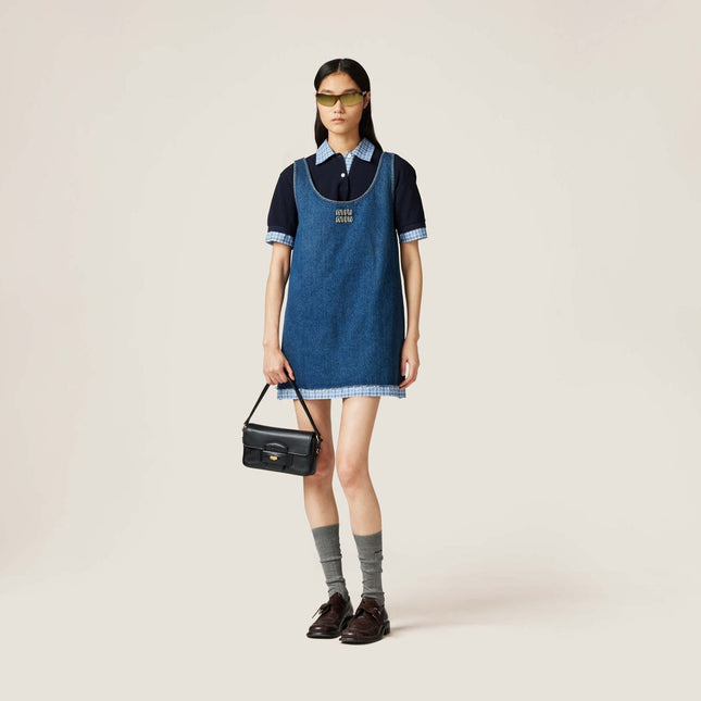 Miu Blue Denim Mini Dress