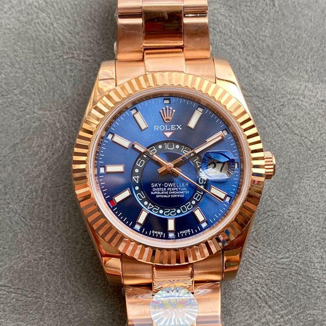 SKY-DWELLER ROSE GOLD 42 BLUE DIAL