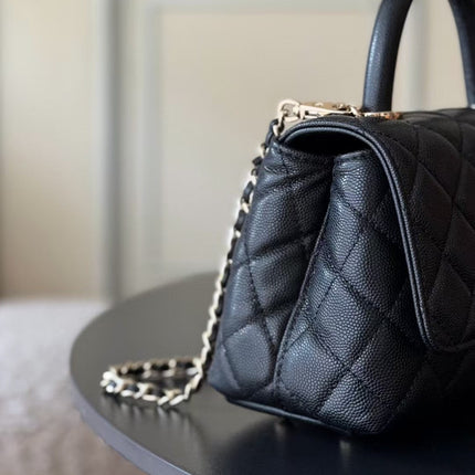 CHANEL 26S MINI FLAP BAG IN BLACK CAVIAR