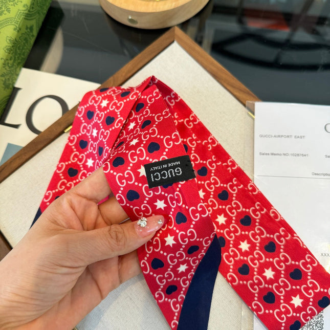 GUCCI 26S TWILLY SCARF 120 IN SILK 395854