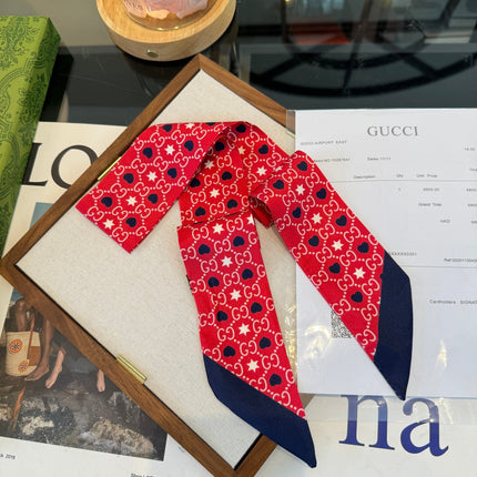 GUCCI 26S TWILLY SCARF 120 IN SILK 395854