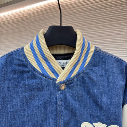 CELINE 26S DENIM VARSITY JACKET 631