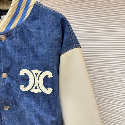 CELINE 26S DENIM VARSITY JACKET 631