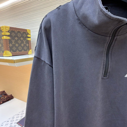 BALENCIAGA 26S LONG-SLEEVE HALF-ZIP SWEATSHIRT 284