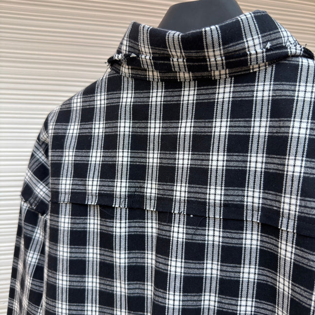 BALENCIAGA 26S LONG-SLEEVE PLAID SHIRT 272