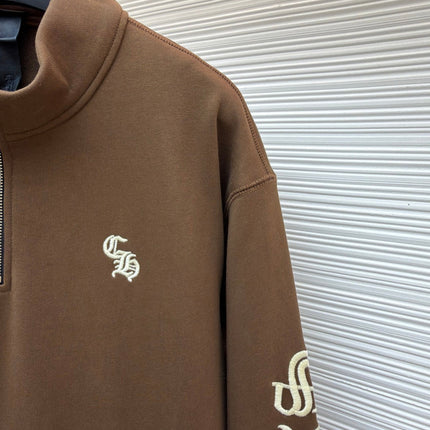 CHROME HEARTS 26S HALF-ZIP LONG-SLEEVE SWEATSHIRT 018