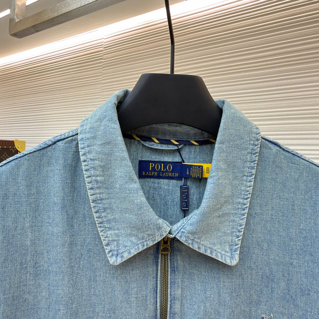 RALPH LAUREN 26S ZIP-UP DENIM JACKET 565