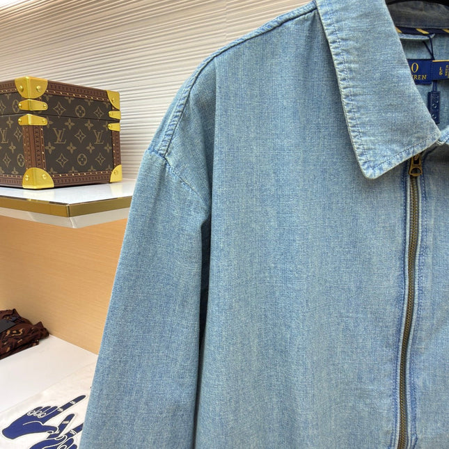 RALPH LAUREN 26S ZIP-UP DENIM JACKET 565