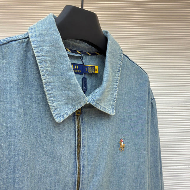 RALPH LAUREN 26S ZIP-UP DENIM JACKET 565