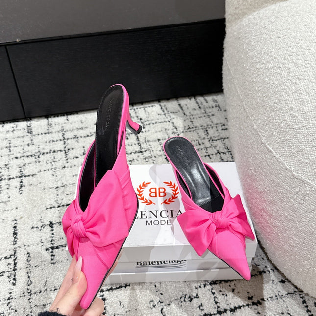 KNIFE LAVALIÈRE 45MM MULE IN BRIGHT PINK NYLON JERSEY