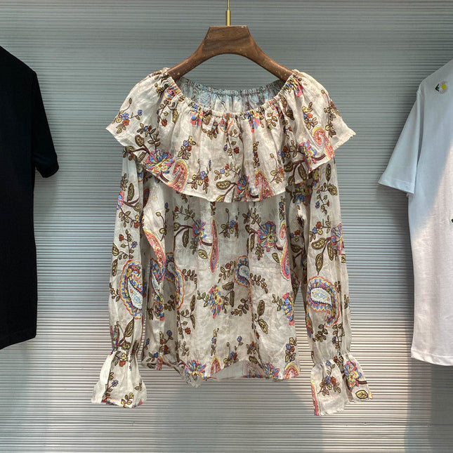 CHLOE 26S OFF-SHOULDER LONG-SLEEVE SHIRT STYLE 68