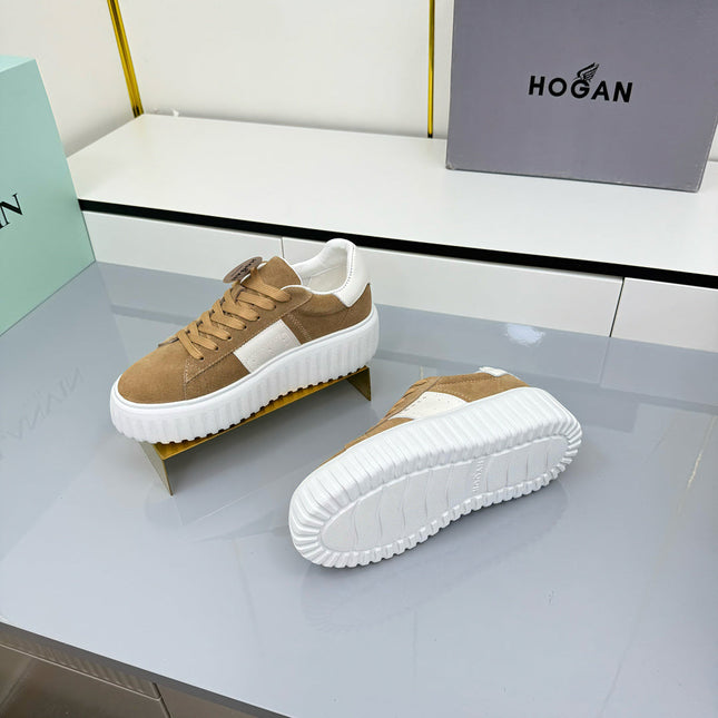 TOM FORD 26S SNEAKER HOGAN IN BROWN AND WHITE SUEDE