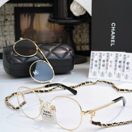 CHANEL 26S ROUND RECTANGULAR GLASSES IN METAL FRAME 408121