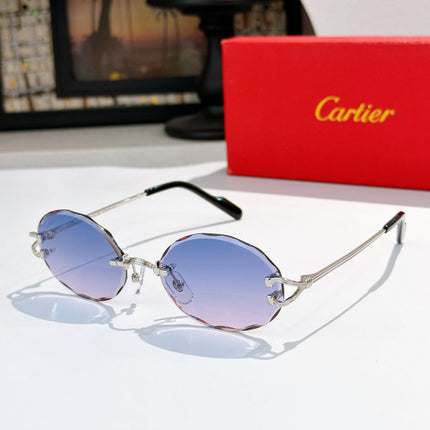 CARTIER 26S OVAL RIMLESS FRAME IN METAL 441535