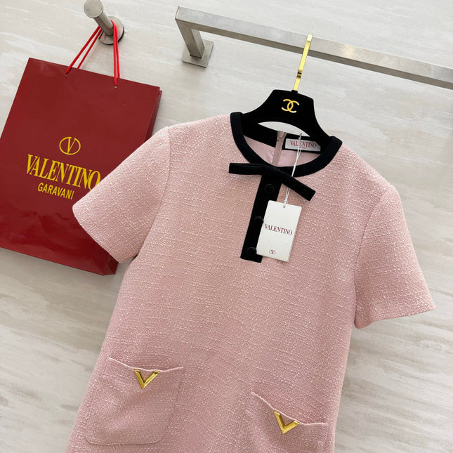 VALENTINO 26S SHORT-SLEEVE DRESS 440