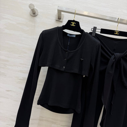 PRADA 26S THREE-PIECE KNIT SET 1344