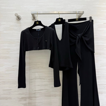 PRADA 26S THREE-PIECE KNIT SET 1344