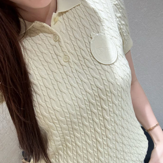 DIOR 26S SHORT-SLEEVE KNIT POLO 1709
