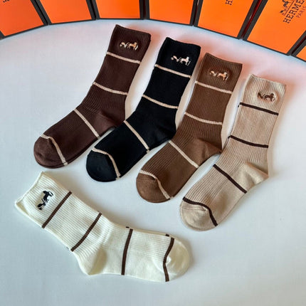 HERMES 26S CREW SOCKS 546763 (1 BOX)