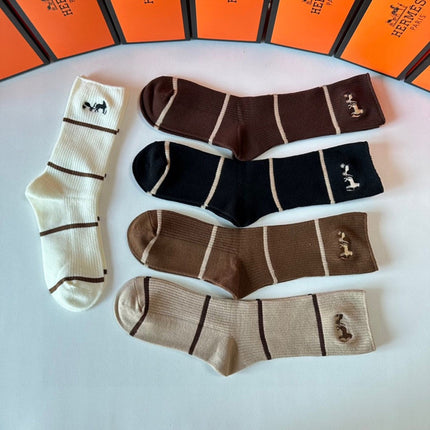 HERMES 26S CREW SOCKS 546763 (1 BOX)