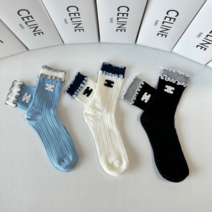 CELINE 26S CREW SOCKS 520266 (1 BOX)
