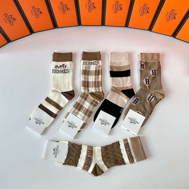 HERMES 26S CREW SOCKS 109657 (1 BOX)