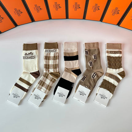 HERMES 26S CREW SOCKS 109657 (1 BOX)