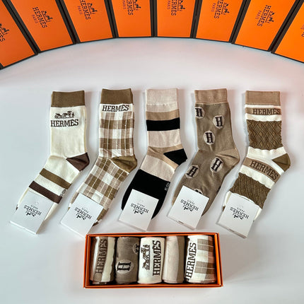 HERMES 26S CREW SOCKS 109657 (1 BOX)