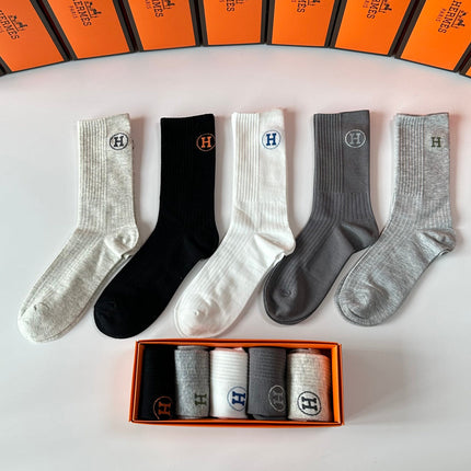 HERMES 26S CREW SOCKS 400157 (1 BOX)