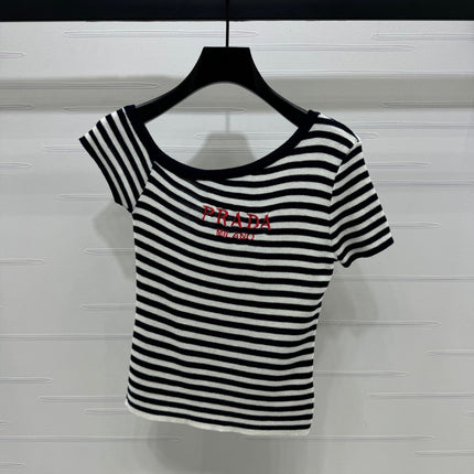 Prada 25 One-Shoulder Top Wool 233511