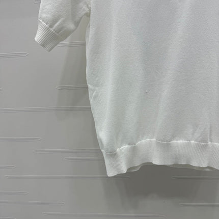 DIOR EMBROIDERED LOGO KNIT POLO SHIRT