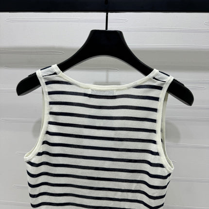 Dior 25 Striped Black White Tank Top