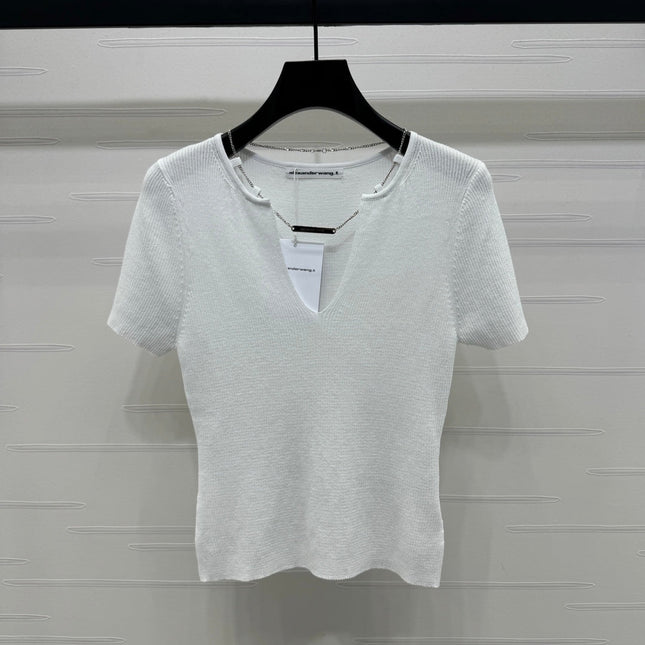 ALEXANDER V-NECK SHORT-SLEEVE TOP 269475